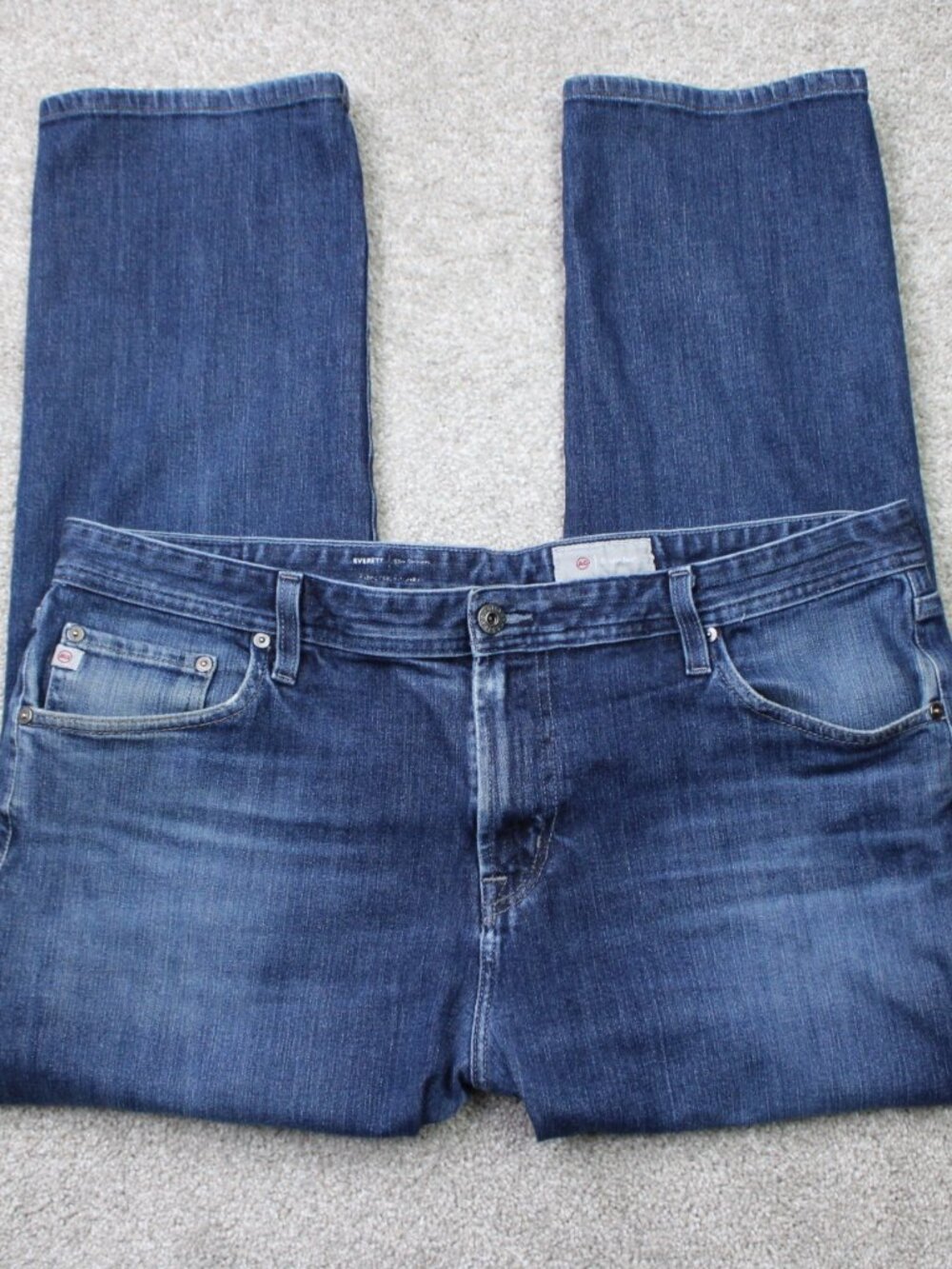 Adriano Goldschmied Jeans Men 40x28 Blue AG Denim360 Everett Slim Straight Denim